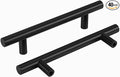 homdiy Black Cabinet Handles 10Pack 3-3/4inch Hole Center Kitchen Drawer Pulls and Knobs Stainless Steel Cabinet Hardware for Bathroom, Cupboard