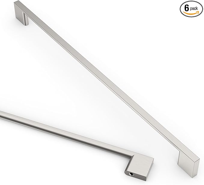Asidrama 6 Pack 12.6 Inch(320mm) Brushed Satin Nickel Kitchen Cabinet Handles, Cabinet Pulls Kitchen Cabinet Hardware for Cupboard Drawer Pulls