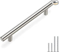 homdiy Brushed Nickel Cabinet Pulls 40 Pack Cabinet Handles Cabinet Pulls 5in(128mm) Hole Center Stainless Steel Drawer Pulls Kitchen Modern Euro Style Dresser Drawers