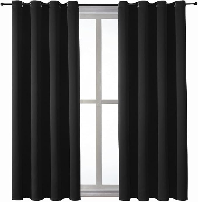 ChrisDowa Blackout Curtains for Bedroom and Living Room 45 Inches Long | 2 - Image 7