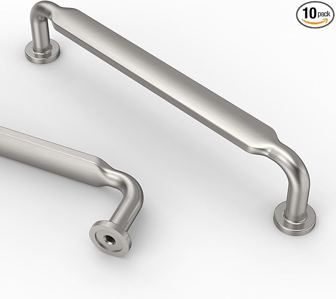 Asidrama 10 Pack 5 Inch(128mm) Brushed Satin Nickel Kitchen Cabinet Handles, Cabinet Pulls Kitchen Cabinet Hardware for Cupboard Drawer Pulls