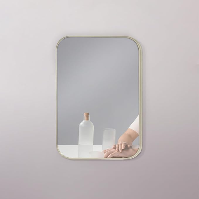 10Pcs Table Desk Vanity Makeup Mirror, 8-Inch Simple Portable Travel Mirror with Stand, Standing and Wall Hanging Dual-use Beige