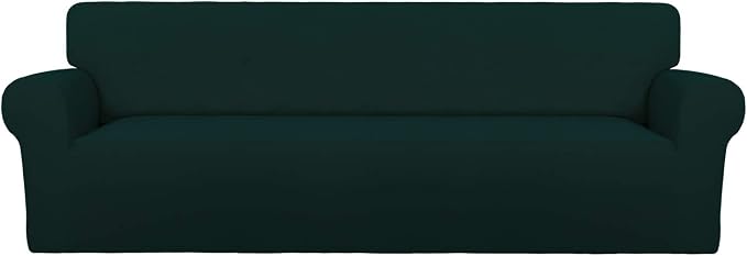 PureFit Stretch Couch Covers for Sofa 4 Seater Slipcovers Deep Teal | 1-Piece by PureFit