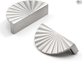 10 Pack Brushed Nickel Cabinet Pulls 3" Hole Center Cup Flat Silver Drawer Pulls Kitchen Cupboard Bathroom Dresser Cabinet Hardware Handles Zinc Alloy