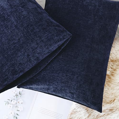CaliTime Decorative Standard Throw Pillow Covers 26 X 20 Inches Navy Blue | - Image 5