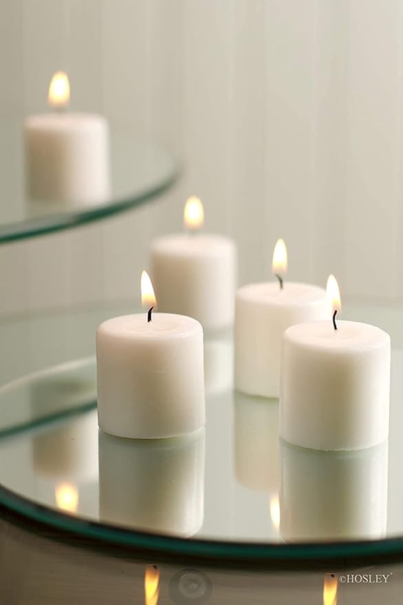 Hosley Set of 360 Unscented White Votive Candles – Bulk Pack, Clean-Burning, Long-Lasting 10-12 Hour Burn Time – Ideal for Weddings, Home Décor, Spa, and Events