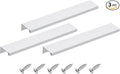 uxcell Cabinet Finger Edge Pull, 3pcs 200mm / 7.87" Aluminum Alloy Back Mount Hidden Cabinet Pulls Concealed Handle for Home Kitchen Drawer Cabinet, Silver