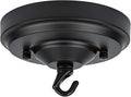 Light Canopy Kit, 6IN Chandelier Kit with Hook, Matte Black Ceiling Metal for Pendant Light, Chandelier, Grow Plant, Max Load 33LBS