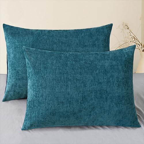 CaliTime Decorative Standard Throw Pillow Covers 26 X 20 Inches Ocean Blue | by CaliTime