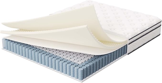Modway Jenna 10” Innerspring and Memory Foam Queen Mattress With Individually Encased Coils