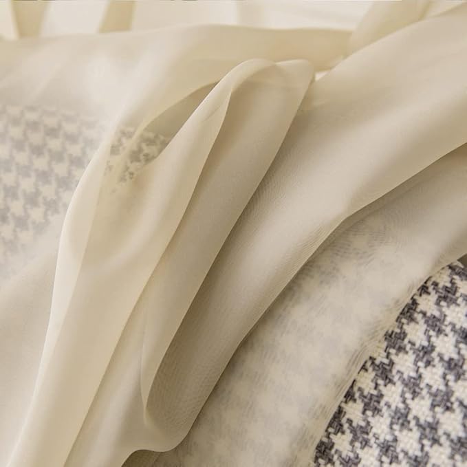 MIULEE Short Sheer Curtains 30 Inch Length 2 Panels, 29 x 30 Inches, Tier - Image 3