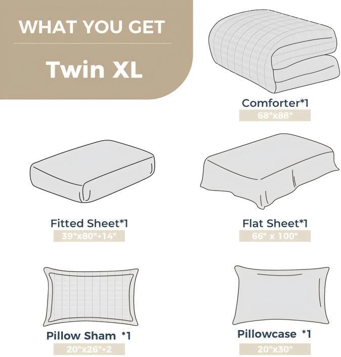 HYMOKEGE Rose Pink Twin XL Comforter Set Seersucker 5 Pieces, All Season Luxury Bed in a Bag for Bedroom, Bedding Set with Comforter, Sheets, Pillowcase & Sham