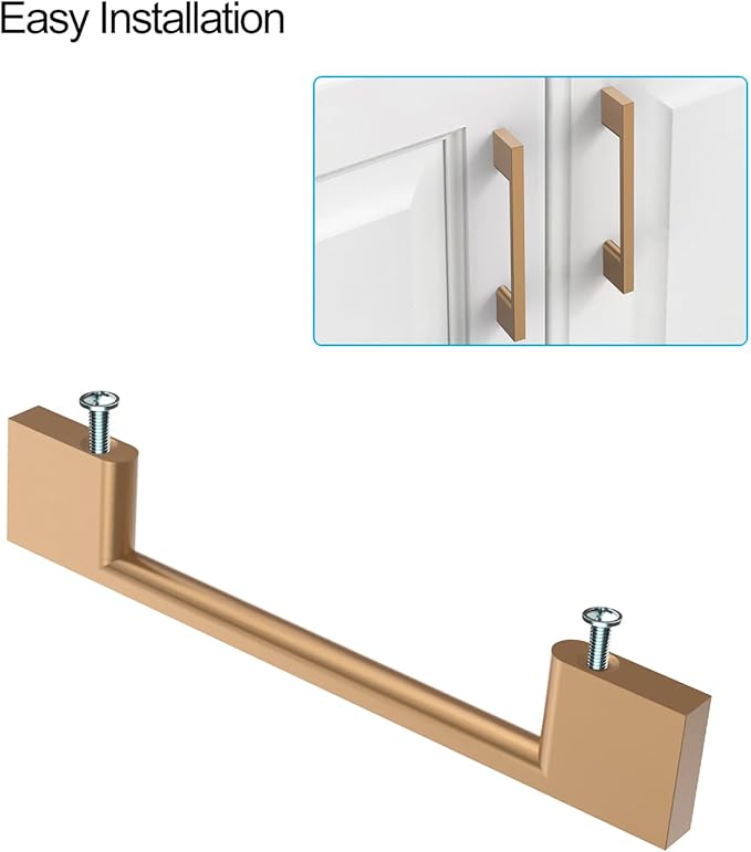 10 Pack Champagne Bronze Cabinet Pulls - 10 Inch Handles for Cabinets, Dressers, and Doors - Kitchen and Other Cabinet Hardware