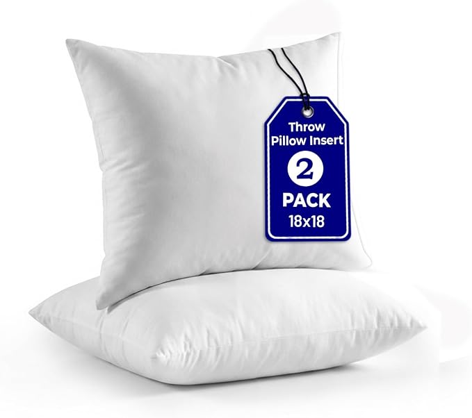 QUBA LINEN 18 x 18 Throw Pillow Insert by QUBA+LINEN