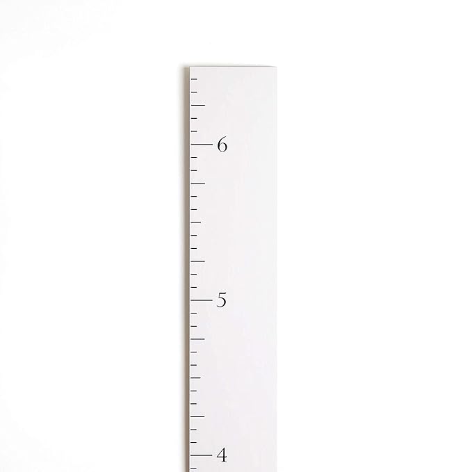 HEADWATERS STUDIO Wooden Growth Chart for Wall - Size Height Chart for Kids, Growth Measuring Board and Kids Height Wall Chart, Growth Chart for Kids, Height Chart for Wall - Modern White (63"x6.7")