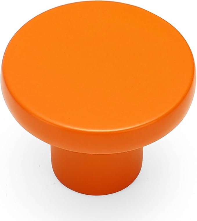 Ravinte 25 Pack Cabinet Knobs Orange Kitchen Cabinet Knobs Round Dresser Drawer Pulls Closet Door Pulls 1-1/5 Inch