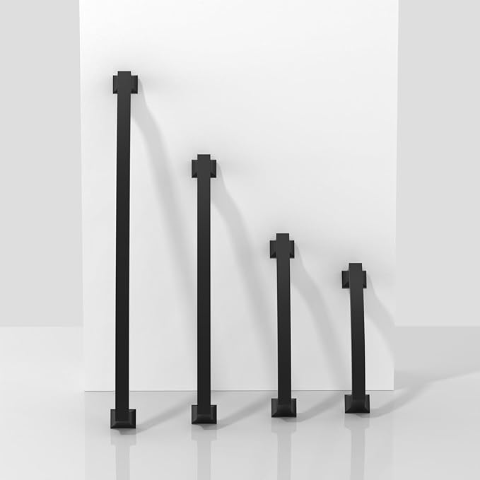 10 Pack Matte Black Cabinet Pulls 6.3 Inch(160mm) Kitchen Cabinet Handles Solid Zinc Alloy Cabinet Hardware Drawer Pulls