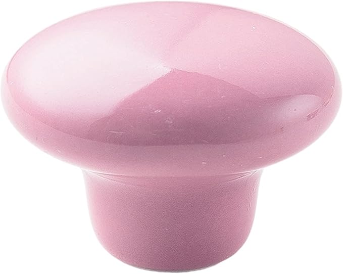 HUAMULAN 15PCS Glossy Ceramic Knobs Button Round Mushroom Cabinet Dresser Vintage Pulls Door Handles Cupboard Wardrobe Drawer