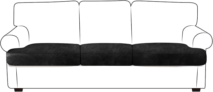 ANARACHON Leather Look Couch Cushion Covers Sofa Seat Slipcovers Sets Couches by ANARACHON
