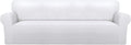 PureFit Stretch Couch Covers for Sofa 4 Seater Slipcovers White | 1-Piece Sofa by PureFit