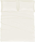 Mejoroom Full Size Sheets - 1800TC Luxury Full Sheets with 16 Inch Deep Pocket - Premium Bedding Collection - Extra Soft, Breathable, Wrinkle, Fade & Stain Resistant - 4 Piece (Full, Ivory)