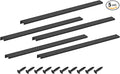 uxcell Cabinet Finger Edge Pull, 5pcs 500mm / 19.69" Aluminum Alloy Back Mount Hidden Cabinet Pulls Concealed Handle for Home Kitchen Drawer Cabinet, Black