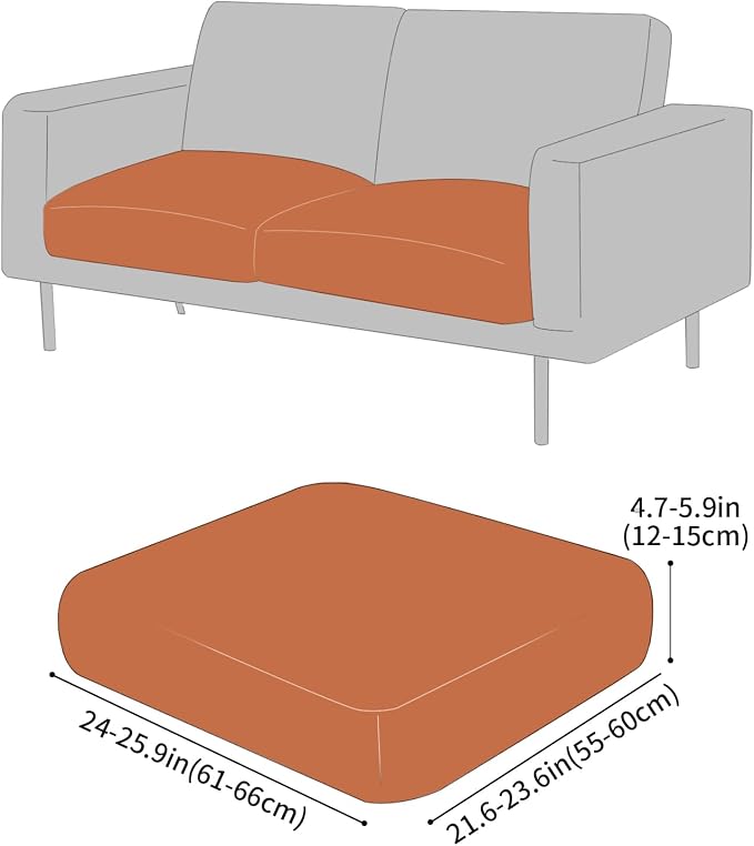 Fuloon Fuax Leather Couch Cushion Slipcover, Waterproof Stretch Covers - Image 3