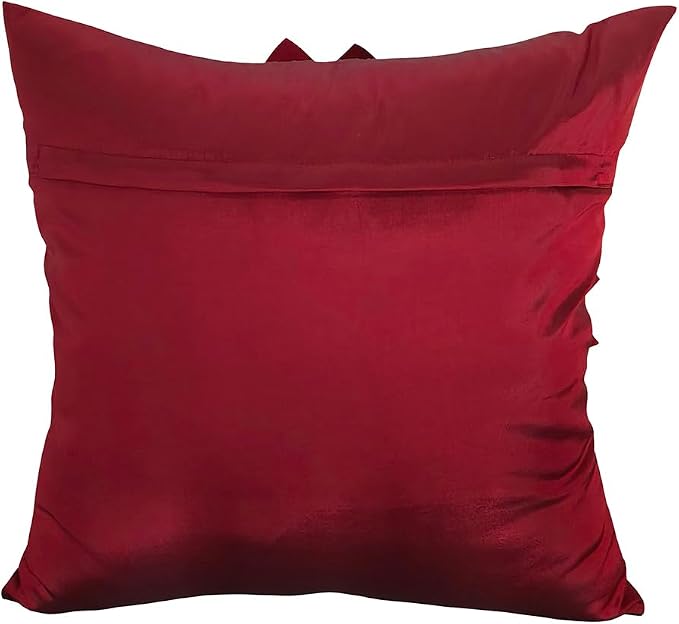 Burgundy Accent 3D Flower Decorative Throw Pillow Covers - Image 9