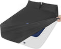 Extra Deep Pocket Queen Sheet Sets for Air Mattress - Deep Pocket Sheets Queen Size Sets - Sheets with Pocket on Side - Easily Fits Extra Deep 16 in to 24 in Pillow Top (Black)