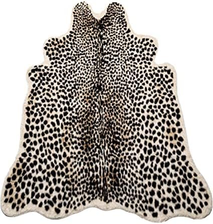 Huichenxing2021FURSTORE Faux Cheetah Area Rug Animals Printed Hide Mats Leopard by Huichenxing2021FURSTORE