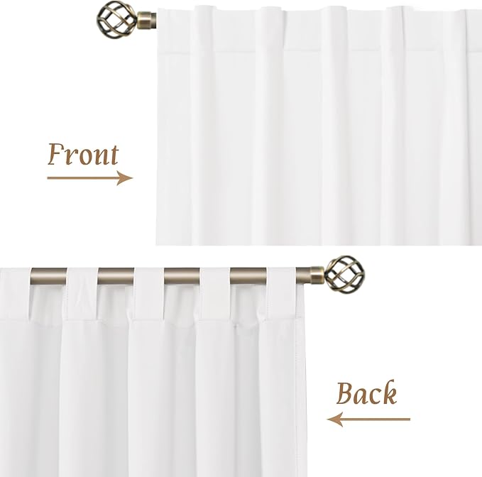 40 Inch Length Short White Linen Curtains - Image 8