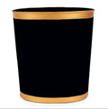 Jaye’s Studio Matte Black Waste Basket For Bathroom, Decorative Trash Can Gold Metal Basket, Black Bathroom Trash Cans For Bedroom & Office Wastebasket Garbage Bin, Gold Garbage Can Dorm, 12” x 10 x 8