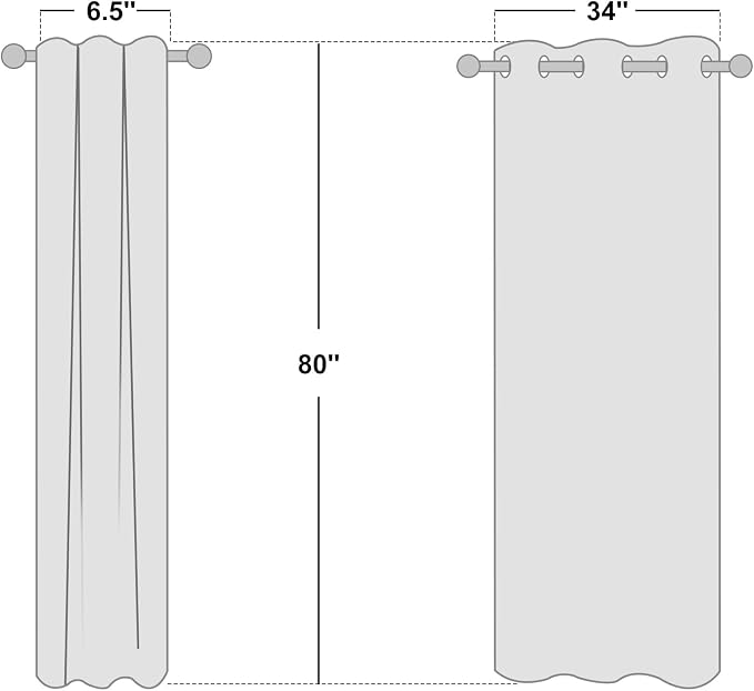 NICETOWN Natural Linen Doorway Curtains 80 inches Long, Grommet Thick Linen - Image 9