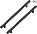 JOY DECOR 30 Pack Cabinet Handles, Black Cabinet Pulls, 7-1/2 in Hole Center Kitchen Hardware, Stainless Steel T Bar Handles for Dresser Drawers
