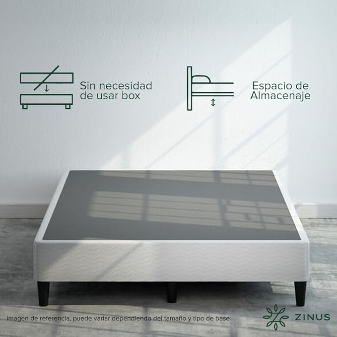 ZINUS Keenan Metal Mattress Foundation, Standing Box Spring, Headboard Brackets Included, Easy Assembly, Twin