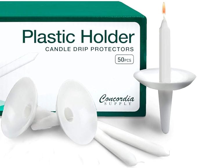Concordia Supply Candlelight Service Reusable Plastic Candle Holders for Candlesticks - 250 Pcs. Candle Protector for Church Vigils, Memorial Candles, Congregational Candles, & Christmas Eve Candles