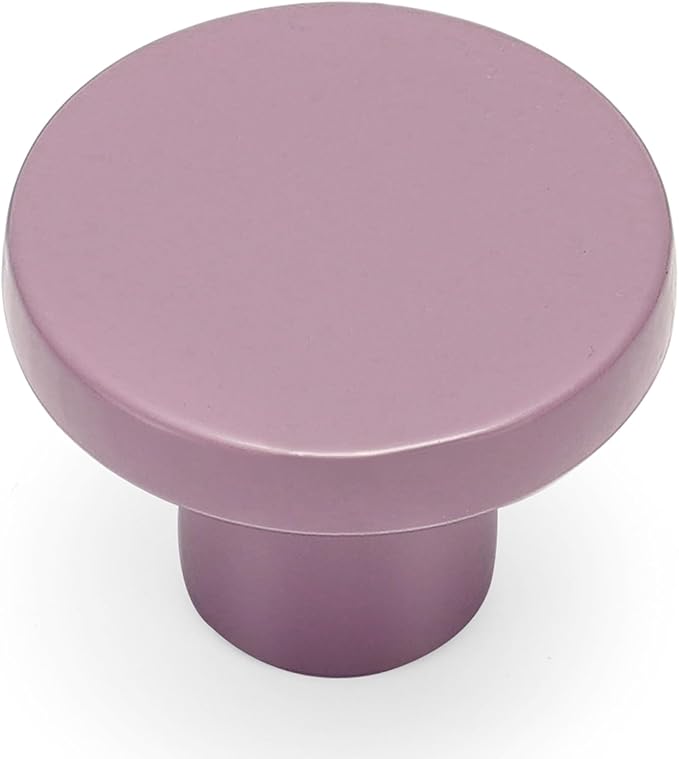 Ravinte 1 Pack Cabinet Knobs Purple Kitchen Cabinet Knobs Round Dresser Drawer Pulls Closet Door Pulls 1-1/5 Inch