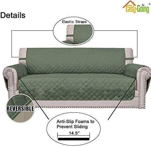 Easy-Going Reversible Couch Cover, 4 Seater Sofa, Washable Slipcover - Image 3