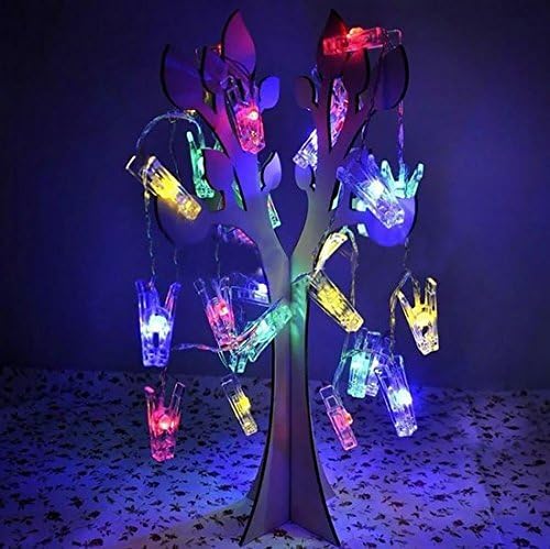 80 LED Photo Clip Fairy Lights Twinkle Starry for Home Bedroom Wall Halloween Thanksgiving Christmas Party Wedding Decor - Multicolor