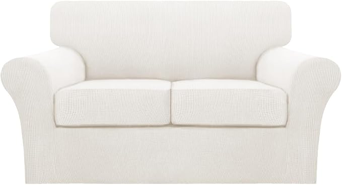Turquoize 3 Piece Sofa Covers for 2 Cushion Couch Sofa Slipcover Soft Couch by Turquoize