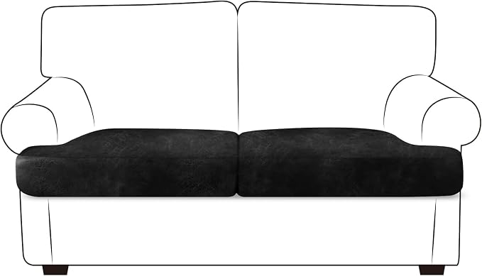 ANARACHON Leather Look Couch Cushion Covers Sofa Seat Slipcovers Sets Couches by ANARACHON