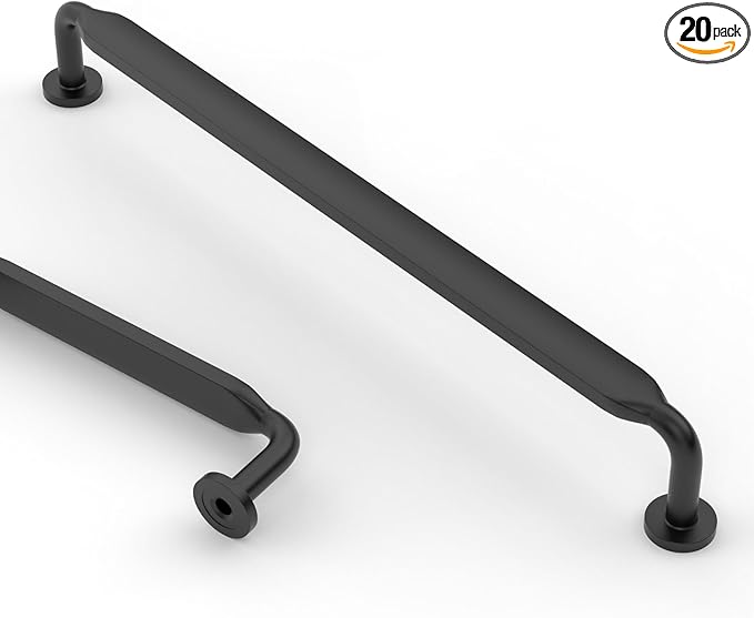 Asidrama 20 Pack 7.5 Inch(192mm) Matte Black Kitchen Cabinet Handles, Cabinet Pulls Kitchen Cabinet Hardware for Cupboard Drawer Pulls
