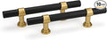 goldenwarm 10 Pack Black and Gold Cabinet Pulls 3 Inch Kitchen Cabinet Handles Black Kitchen Drawer Pulls for Dresser Bathroom Modern Hardware,Zinc Alloy Base