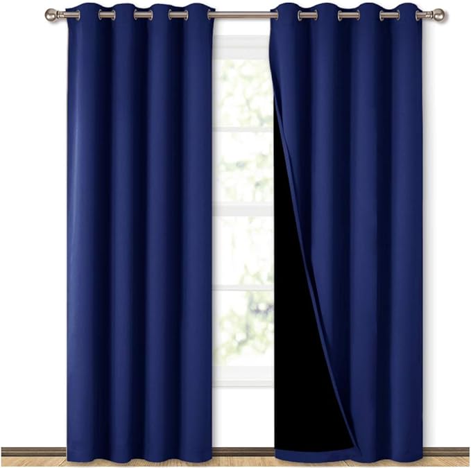 NICETOWN 100% Blackout Curtain Set, Thermal Insulated & Energy Efficiency by NICETOWN