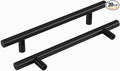 homdiy Black Cabinet Handles 10Pack 5inch Hole Center Kitchen Drawer Pulls and Knobs Stainless Steel Cabinet Hardware for Bathroom, Cupboard
