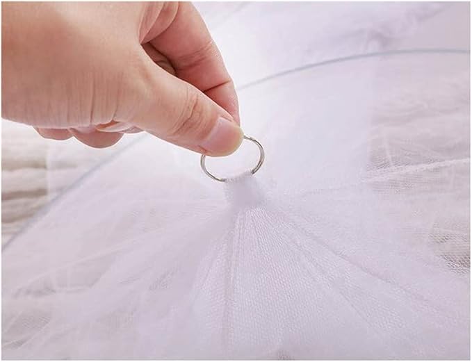 Eimilaly Bed Canopy Mosquito Net, Bed Canopy for Girls Room Decor - Insect Protection Hanging Canopy for Adults, Babies, Outdoor Camping, Purple/No Opening