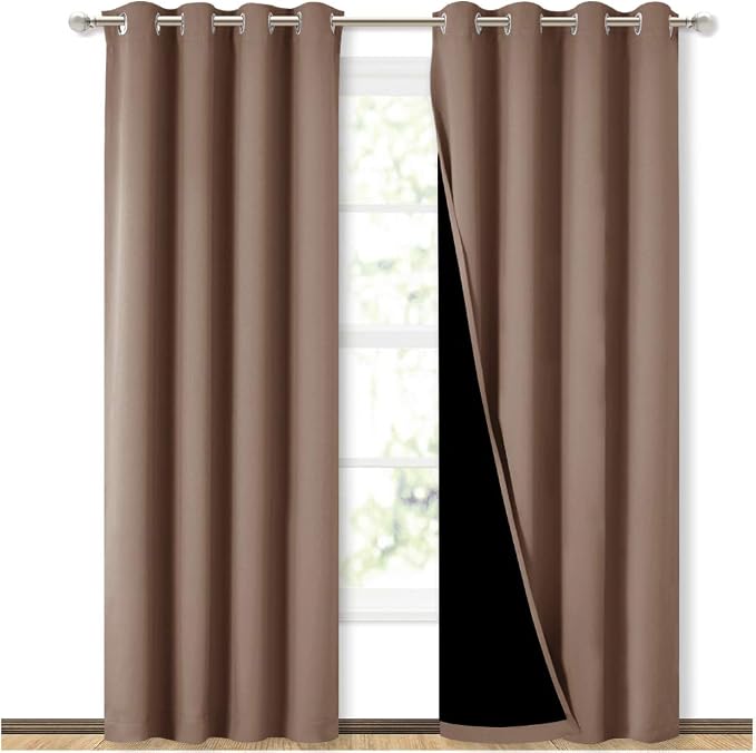 NICETOWN Cold Blocking Curtains, 100% Blackout Curtains Thermal, Noise by NICETOWN