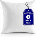 QUBA LINEN Throw Pillow Inserts, 18x18 Inches by QUBA+LINEN