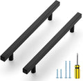 Ravinte Black Cabinet Handles 15 Pack 6-3/10 inch Matte Black Square Cabinet Pulls Kitchen Hardware 8-4/5 inch Overall Length Kitchen Drawer Pulls
