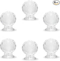MroMax 6Pcs Tiny Pull Handle Round Acrylic Pull Knob Small Size Transparent 2.1x1.7x1.4cm(LxWxH) Need Glue to use